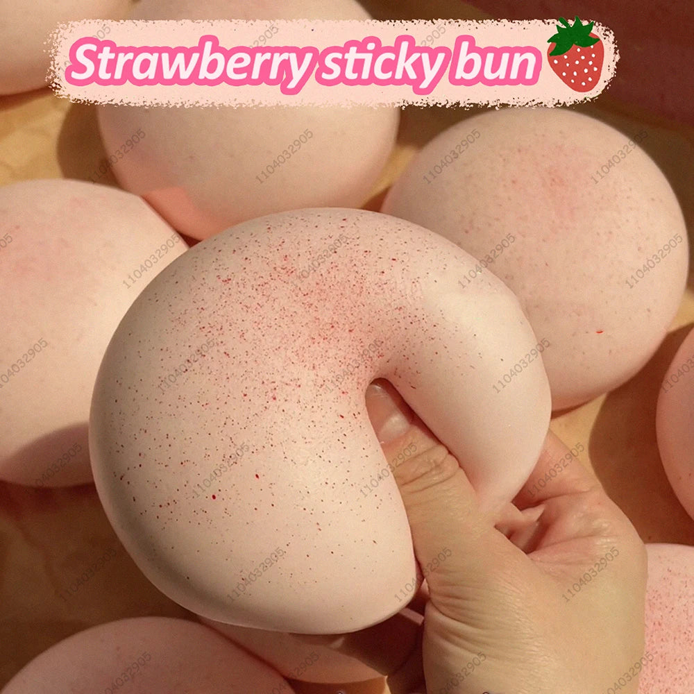 Strawberry slow rising bread bun squishy toy