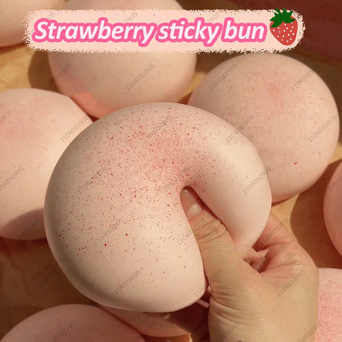 Strawberry slow rising bread bun squishy toy